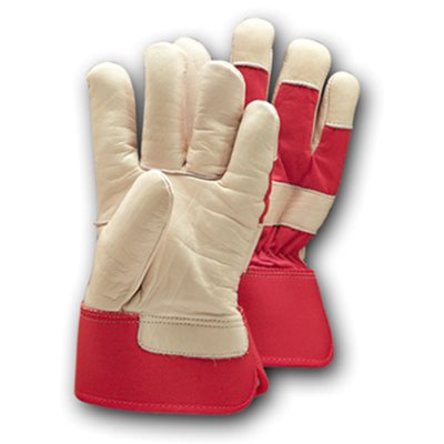 GANTEC 1501-BO – COWHIDE AND COTTON WORKING GLOVES WITH ONE PIECE PALM AND BOA LINING, X-LARGE