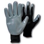 GANTEC 316 – GANTS DE TRAVAIL EN NYLON NOIR AVEC PAUME EN CAOUTCHOUC GRIS ENDUIT DE NITRILE, XX-LARGE