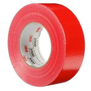 3M 7000144749 – Ruban pour conduits à usages multiples 3M(MC), 3900, rouge, 0,19 mm (7,6 mil) 48 mm x 55 m (1,89 po x 60 v) 