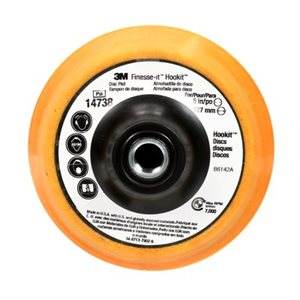 3M 7100034892 – FINESSE-IT™ HOOKIT™ DISC PAD, 14738, ORANGE, 5 IN X 1 IN X 5 / 8-11 INTERNAL, (127 MM X 25.4 MM X M18)