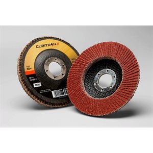 3M 7000148183 – CUBITRON™ II FLAP DISC, 967A, T27, 80+, Y-WEIGHT, 4-1 / 2 IN X 7 / 8 IN