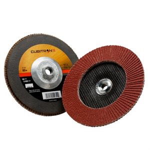 3M 7000148189 – CUBITRON™ II FLAP DISC, 967A, T29, 80+, Y-WEIGHT, 4-1 / 2 IN X 7 / 8 IN