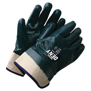 BDG 99-1-9166 - GANT ENDUIT DE NITRILE AVEC POIGNET DE SÉCURITÉ BLEU TAILLE UNIQUE