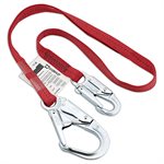 PIP DYNAMIC™ FP63113 – POLYESTER WEBBING SINGLE-LEG FIXED LANYARD WITH SNAP HOOK AND REBAR HOOK - 1", 6 FT