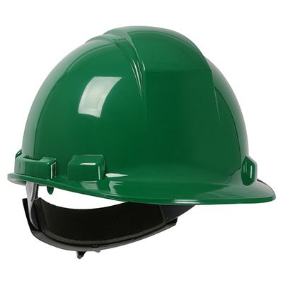 PIP HP241R01 – WHISTLER, CASQUE NON VENTILÉ, REBORD STANDARD, SUSPENSION À CLIQUET, VERT FONCÉ, CSA TYPE 1 CLASSE E & ANSI