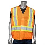 PIP DYNAMIC™ TSV2OG23 – VESTE DE CIRCULATION - ORANGE CSA, ANSI TYPE R CLASSE 2 ET CSA Z96 DEUX TONS X-BACK BREAKAWAY MESH VEST AVEC ACCÈS À LA SONNERIE « D », LARGE