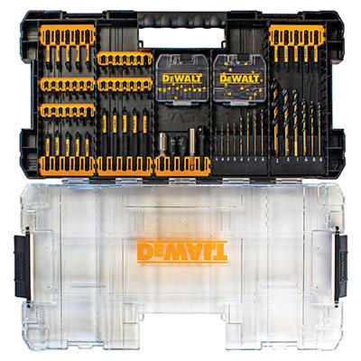 DEWALT DWANGFT100SETC – 100 PC. FLEXTORQ® IMPACT READY® SCREWDRIVING BIT SET WITH TOUGHCASE®+ SYSTEM