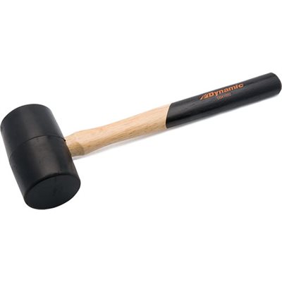 DYNAMIC TOOLS D041001 - 1.5LB RUBBER MALLET, HICKORY HANDLE