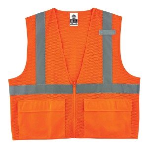 ERGODYNE 21113 – GLOWEAR® 8220Z STANDARD MESH VEST S / M ORANGE