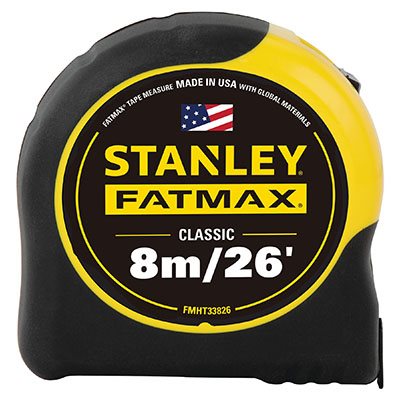 STANLEY FMHT33826S – 1-1 / 4" X 26' / 8M FATMAX TAPE MEASURE