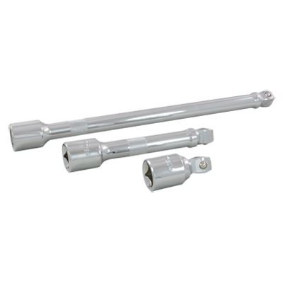 GRAY TOOLS 12003S - 3 PIECE 1 / 2" DRIVE CHROME WOBBLE EXTENSION SET, 2", 5" & 10"