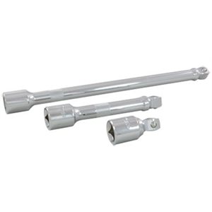 GRAY TOOLS 12003S - 3 PIECE 1 / 2" DRIVE CHROME WOBBLE EXTENSION SET, 2", 5" & 10"