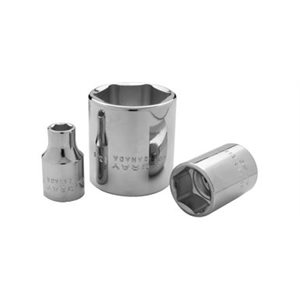 GRAY TOOLS 1434 - SOCKET 1-1 / 8 X 1 / 2" DRIVE, 12 POINT STANDARD LENGTH, CHROME FINISH SOCKET