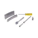 GRAY TOOLS 15125 - ENSEMBLE DE 25 DOUILLES 12 PANS STANDARDS ET PROFONDES SAE