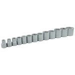 GRAY TOOLS 25013 - 13 PIECE 3 / 8" DRIVE 6 POINT SAE, STANDARD CHROME SOCKET SET, 1 / 4" - 1"