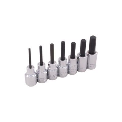 GRAY TOOLS 25607 - 7 PIECE 3 / 8" DRIVE SAE, STANDARD LENGTH, HEX HEAD SOCKET SET, 1 / 8" - 3 / 8"