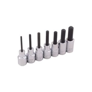 GRAY TOOLS 25607 - 7 PIECE 3 / 8" DRIVE SAE, STANDARD LENGTH, HEX HEAD SOCKET SET, 1 / 8" - 3 / 8"