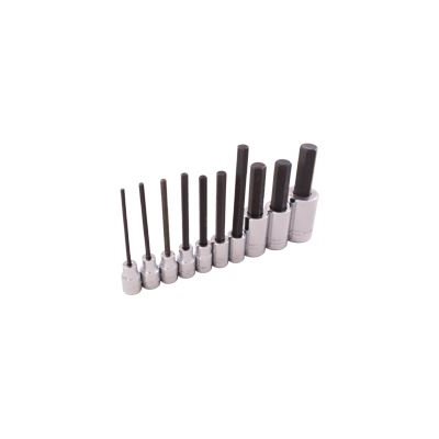 GRAY TOOLS 25610 - 10 PIECE 3 / 8" & 1 / 2" DRIVE SAE, STANDARD & EXTRA LONG HEX HEAD SOCKET SET