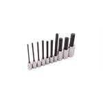 GRAY TOOLS 25610 - ENSEMBLE DE 10 DOUILLES 6 PANS SAE DE 3 / 8 PO ET DE 1 / 2 PO