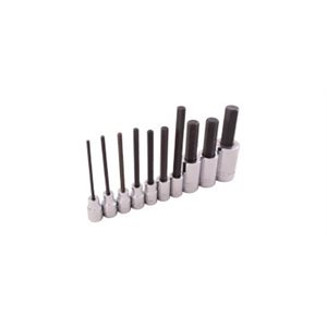 GRAY TOOLS 25610 - 10 PIECE 3 / 8" & 1 / 2" DRIVE SAE, STANDARD & EXTRA LONG HEX HEAD SOCKET SET