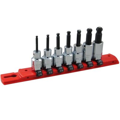 GRAY TOOLS 25707 - JEU DE DOUILLE SAE À TÊTE HEX., PRISE 3 / 8 PO, 7 PANS