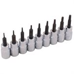 GRAY TOOLS 25709 - 9 PIECE 3 / 8" DRIVE TORX HEAD SOCKET SET, T6 - T27