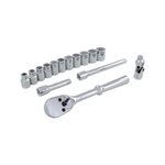 GRAY TOOLS 29115 - ENSEMBLE DE 15 DOUILLES 12 PANS STANDARDS MÉTRIQUES