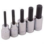 GRAY TOOLS 29605 - 5 PIECE 3 / 8" DRIVE METRIC, STANDARD LENGTH HEX HEAD SOCKET SET, 4MM - 10MM