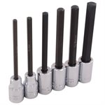 GRAY TOOLS 29616 - 6 PIECE 3 / 8" DRIVE METRIC, EXTRA LONG HEX HEAD SOCKET SET, 4MM - 10MM