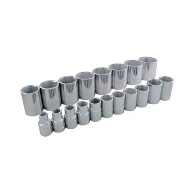 GRAY TOOLS 35020 - 19 PIECE 1 / 2" DRIVE 6 POINT SAE, STANDARD CHROME SOCKET SET, 3 / 8" - 1-1 / 2"