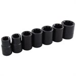 GRAY TOOLS 35057 - 7 PIECE 1 / 2" DRIVE 8 POINT SAE, STANDARD IMPACT SOCKET SET, 3 / 8" - 3 / 4"