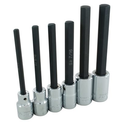 GRAY TOOLS 35616 - ENSEMBLE DE 6 DOUILLES 6 PANS SAE TRÈS LONGUES