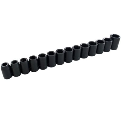 GRAY TOOLS 39014 - 14 PIECE 1 / 2" DRIVE 6 POINT METRIC, STANDARD IMPACT SOCKET SET, 10MM - 23MM