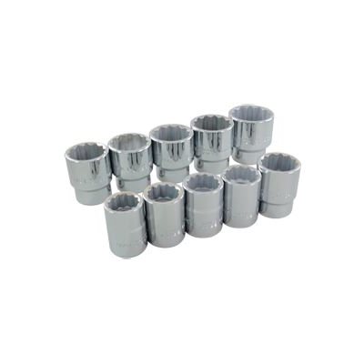 GRAY TOOLS 45110 - 10 PIECE 3 / 4" DRIVE, 12 POINT SAE STANDARD, CHROME SOCKET SET, 15 / 16" - 1-5 / 8"