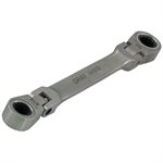 GRAY TOOLS 541820 - 9 / 16" X 5 / 8" DOUBLE BOX END, FLEX HEAD RATCHETING WRENCH, STAINLESS STEEL FINISH