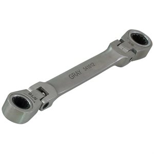 GRAY TOOLS 541012 - CLÉ DOUBLE ARTICULÉE À TÊTE FLEXIBLE MULTIGEARMC SAE - 5 / 16 X 3 / 8"