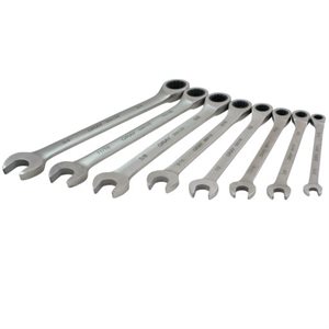 GRAY TOOLS 59708A - ENSEMBLE DE 8 CLÉS MIXTES À TÊTE FIXE SAE