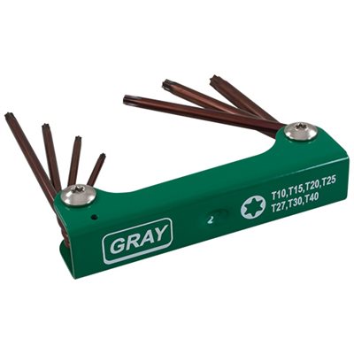 GRAY TOOLS 69927 - ENSEMBLE DE 7 CLÉS HEXAGONALES LONGUES PLIANTES S2 TORX®