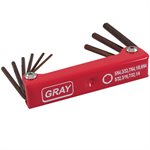 GRAY TOOLS 69959 - ENSEMBLE DE 9 CLÉS HEXAGONALES LONGUES PLIANTES S2 SAE