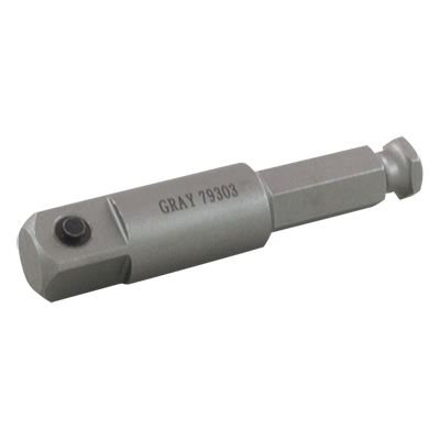 GRAY TOOLS 79244 - 1 / 4" DRIVE MALE SQUARE END, HEX DRIVE EXTENSION, 4" LONG