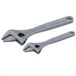 GRAY TOOLS AW812S - 2 PIECE ADJUSTABLE WRENCH SET, 8" & 12", MATT FINISH