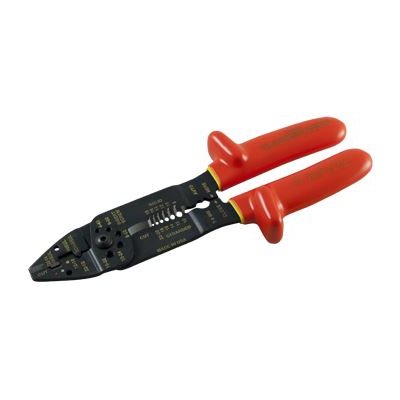 GRAY TOOLS B123-I - STRIPPER / CUTTER , 8-1 / 2" LONG, STRIPS AWG 18 / 16 / 14 / 12 / 10, 1000V INSULATED