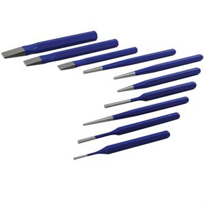 GRAY TOOLS C10LRA - ENSEMBLE DE 10 POINÇONS ET BURINS