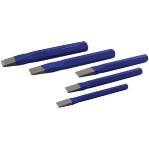 GRAY TOOLS C45LR - ENSEMBLE DE 5 BURINS PLATS