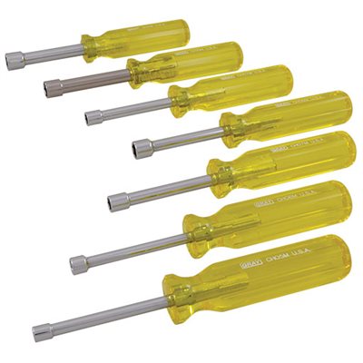 GRAY TOOLS CHS7MA - 7 PIECE METRIC NUT DRIVER SET, (FIX SHANK), 5MM - 11MM