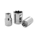 GRAY TOOLS D412S - 3 / 4"X 1 / 2" DRIVE, 8 POINT STANDARD LENGTH, CHROME FINISH SOCKET