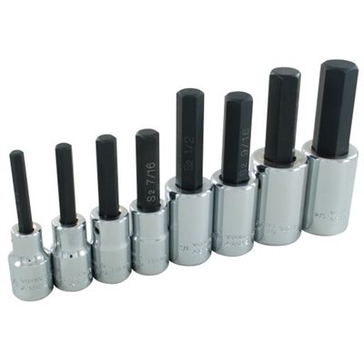 GRAY TOOLS DW24LS - ENSEMBLE DE 8 DOUILLES 6 PANS SAE