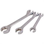 GRAY TOOLS FL3S - ENSEMBLE DE 3 CLÉS POLYGONALES À TÊTES FENDUES 6 PANS CHROMÉES SAE