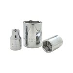 GRAY TOOLS M1219 - 19MM X 1 / 2" DRIVE, 12 POINT STANDARD LENGTH, CHROME FINISH SOCKET