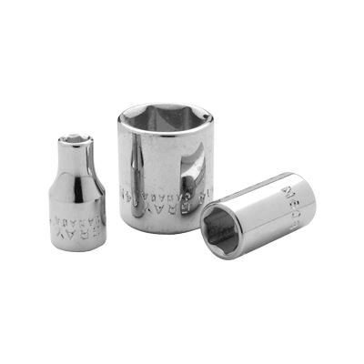 GRAY TOOLS M609 - 9MM X 1 / 4" DRIVE, 6 POINT STANDARD LENGTH, CHROME FINISH SOCKET